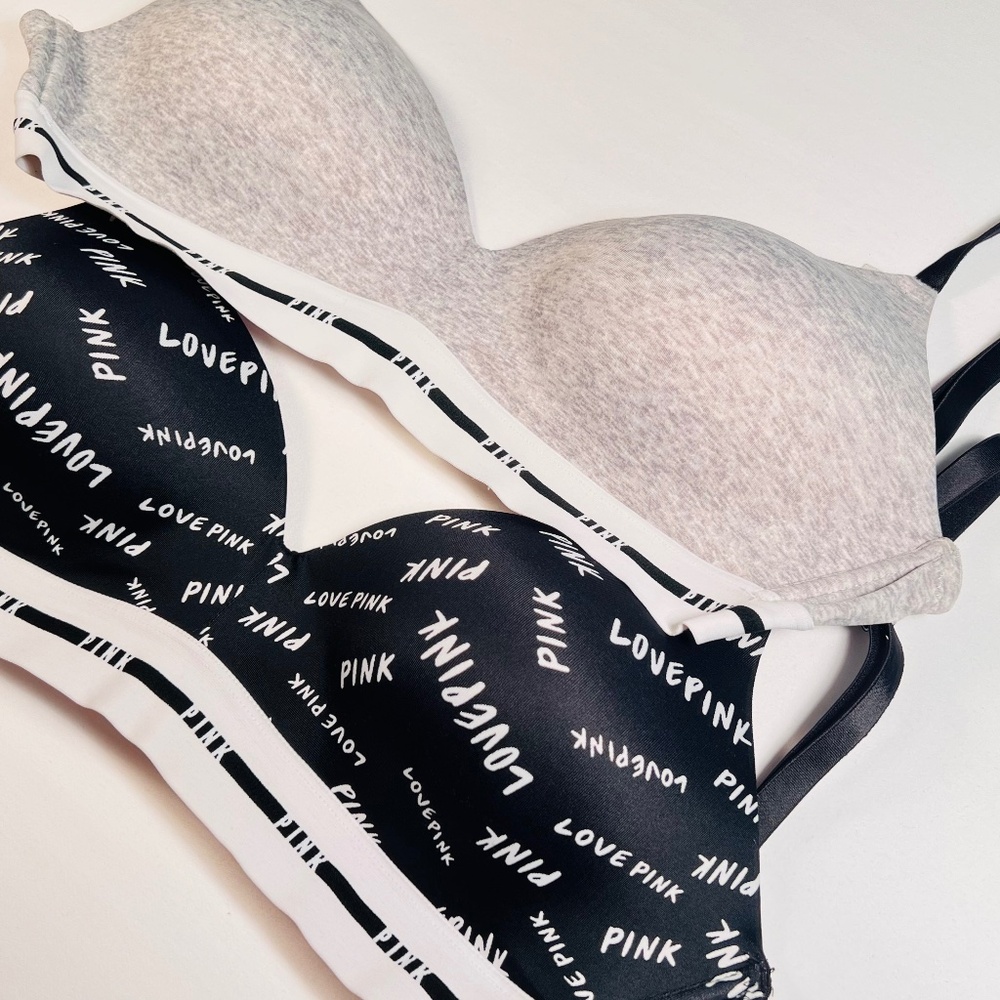 2 Victoria’s Secret pink  Wireless Bras 34D